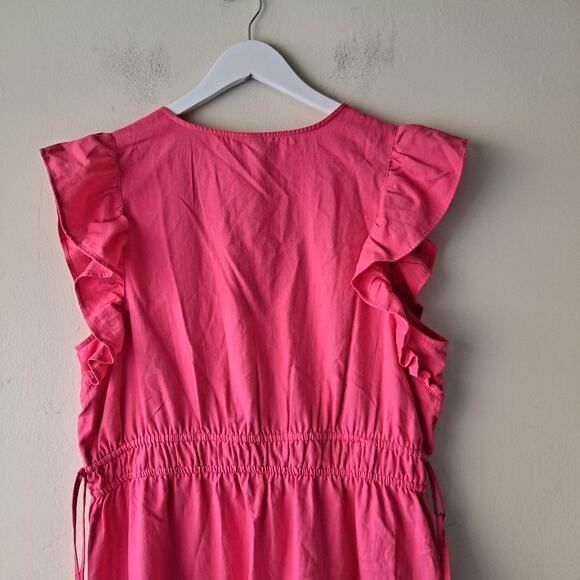 NWT Universal Thread Dress Flutter Short Sleeve Mini Cotton Pink Womens Large - Picture 7 of 13